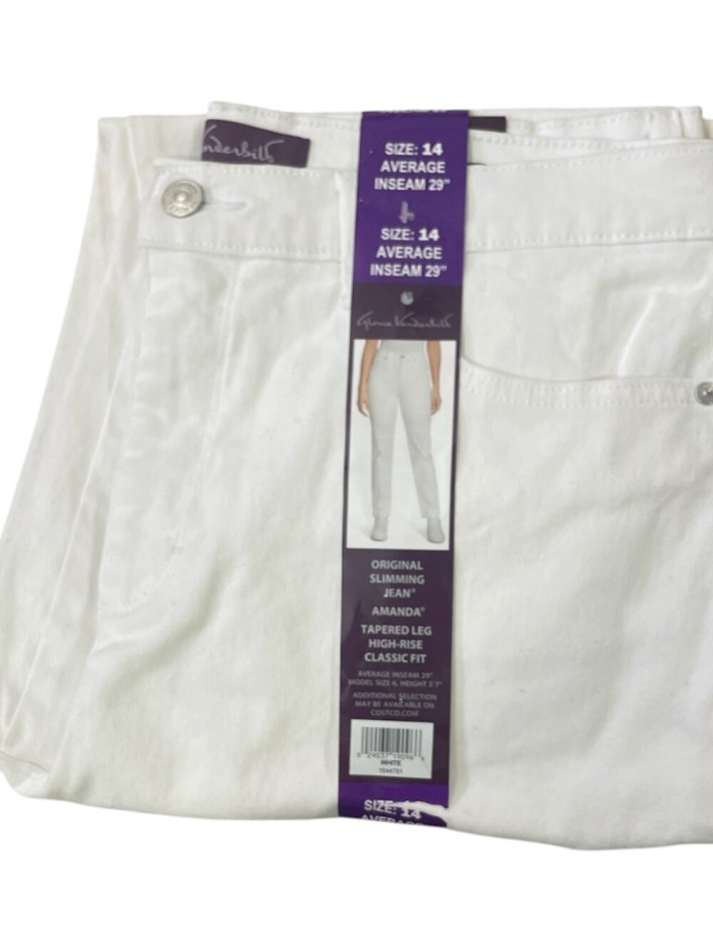 Women's Jean, Gloria Vanderbilt', 14, Whita, NWT
